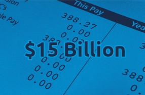 $15 billion Total Payrolls Processed