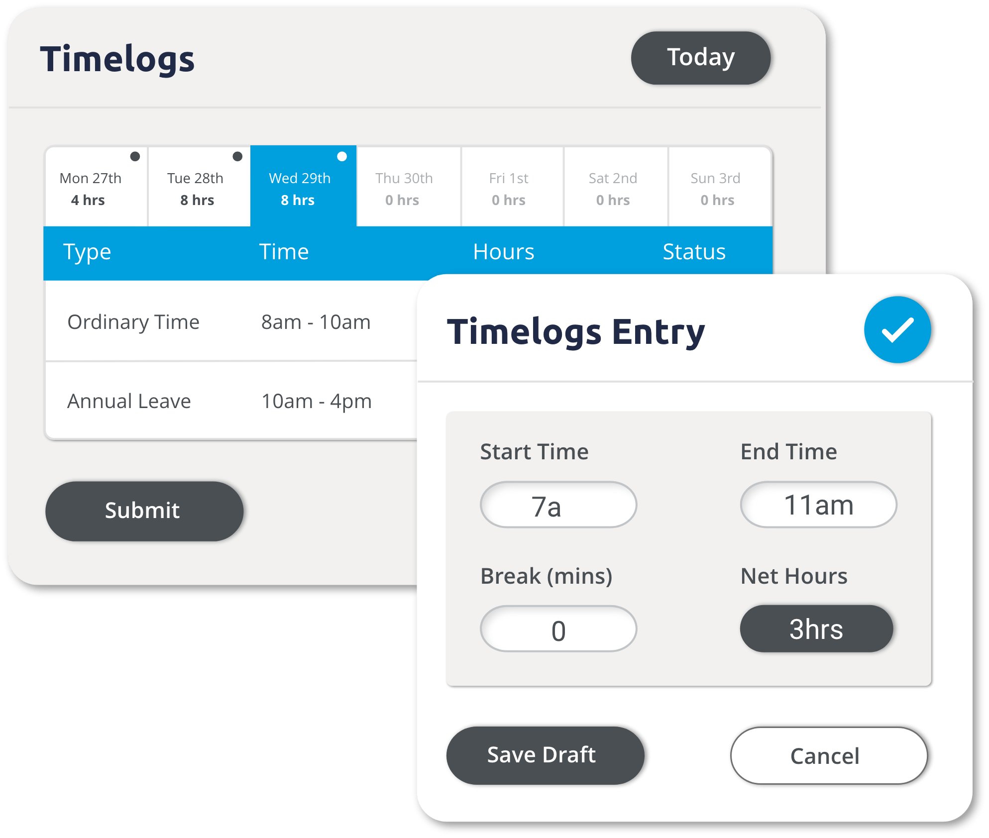 Online Timelogs